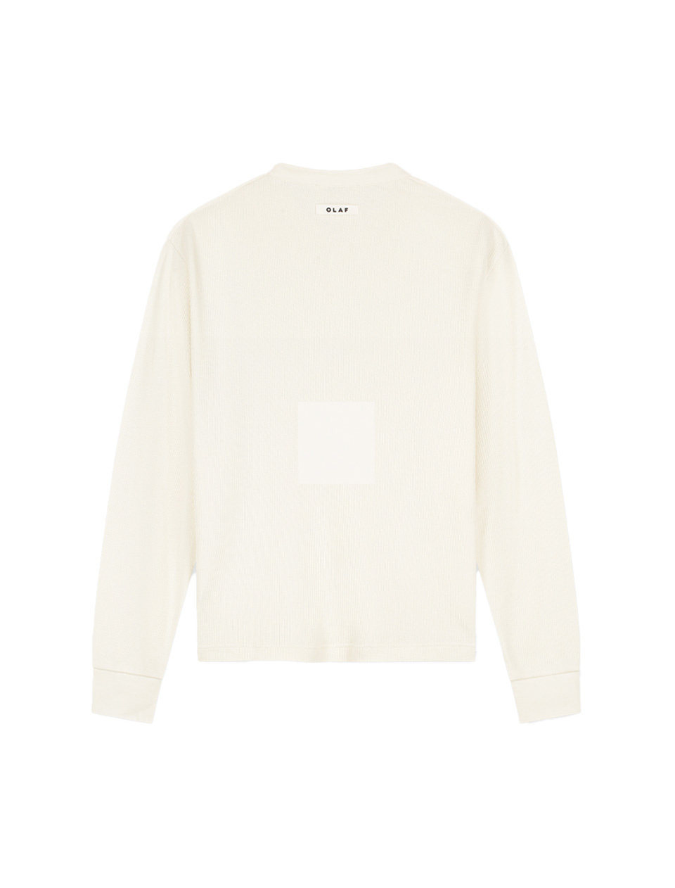 OLAF Waffle Henley LS Tee Off-White