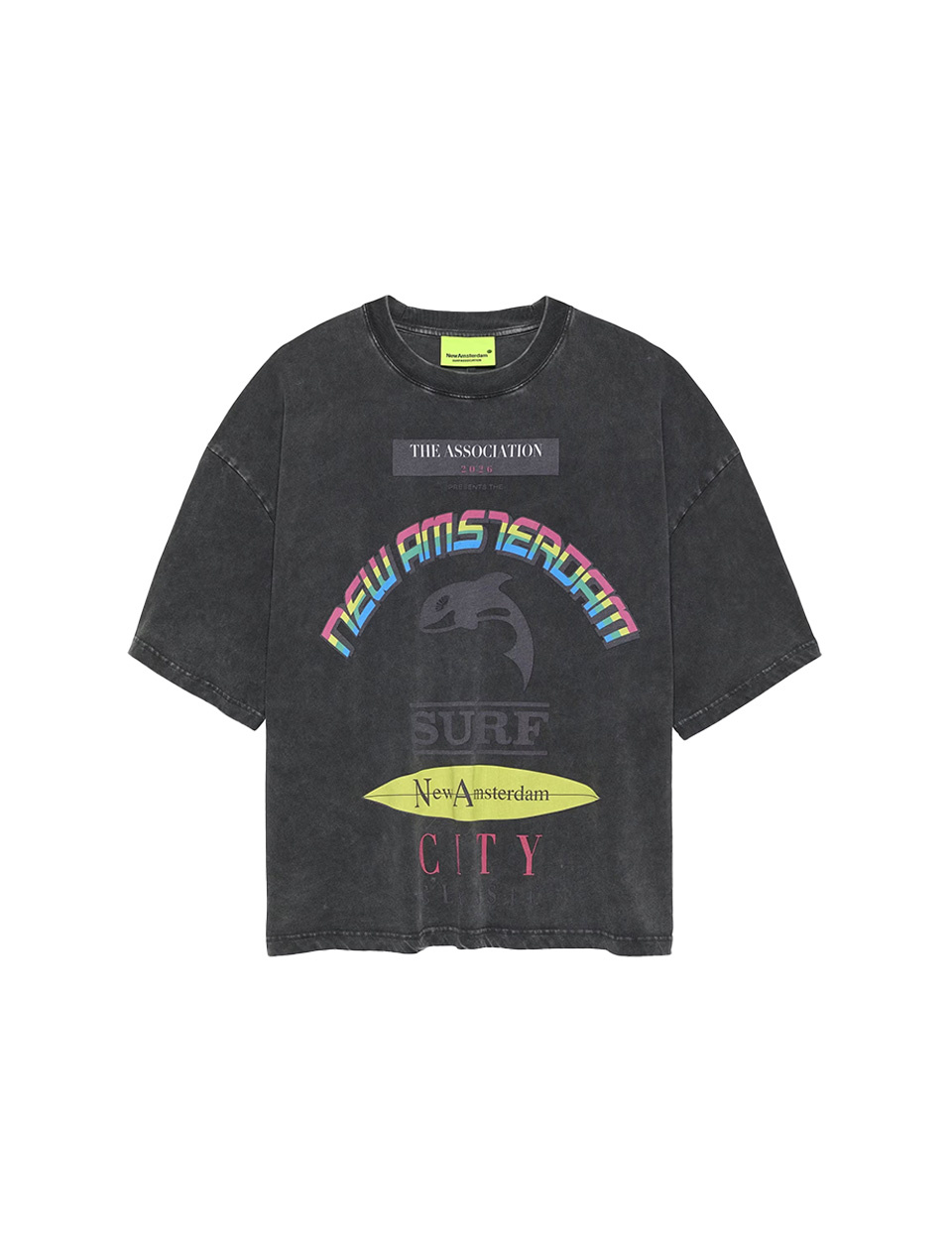 New Amsterdam Surf Association Announcement Tee Black
