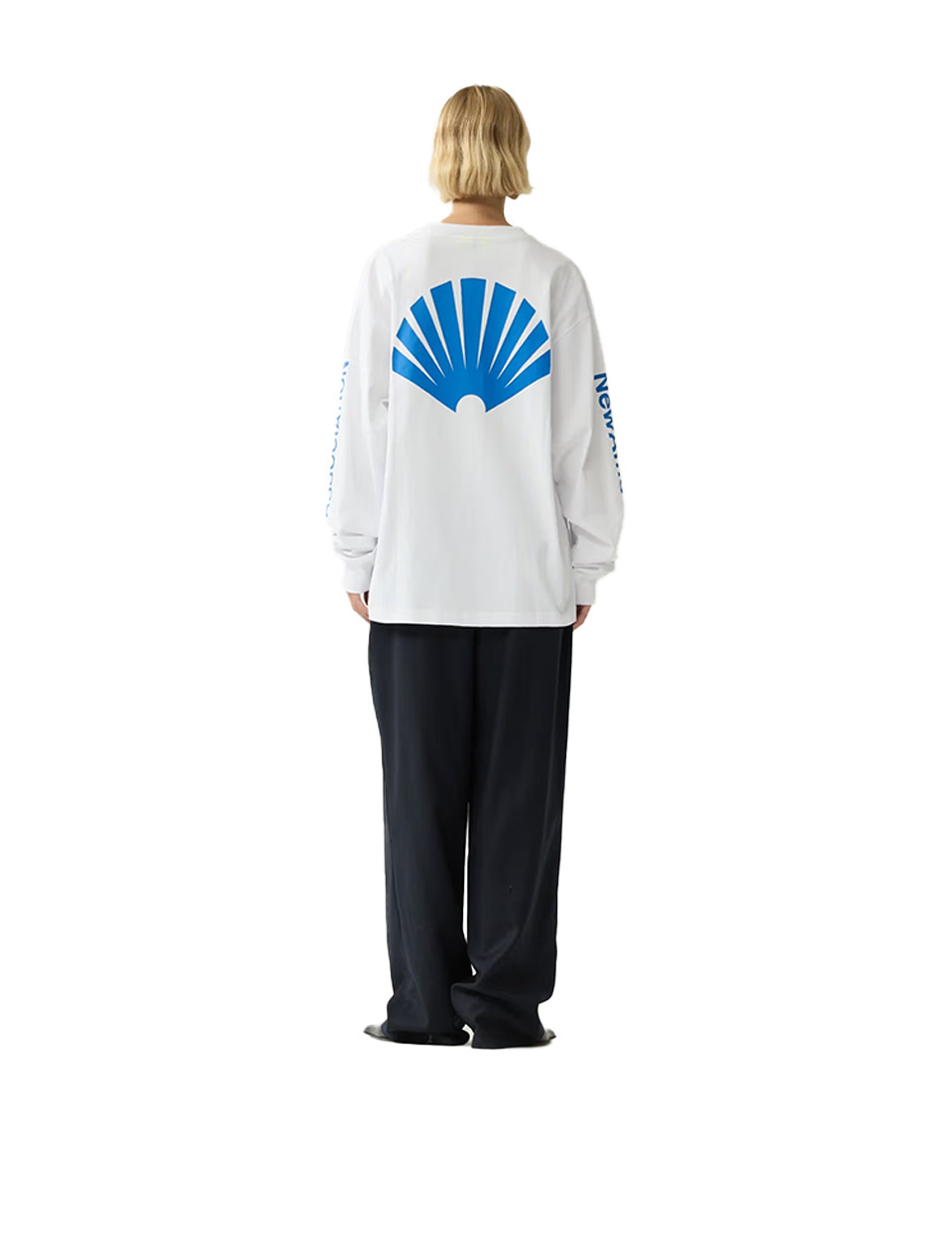 New Amsterdam Surf Association Logo Longsleeve White Cobalt