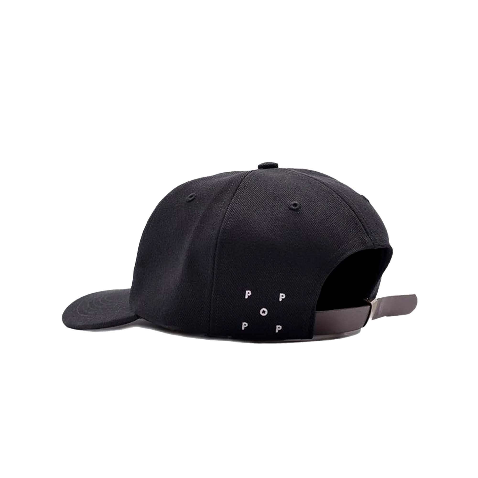 POP Trading Company O 6 Panel Hat Black White