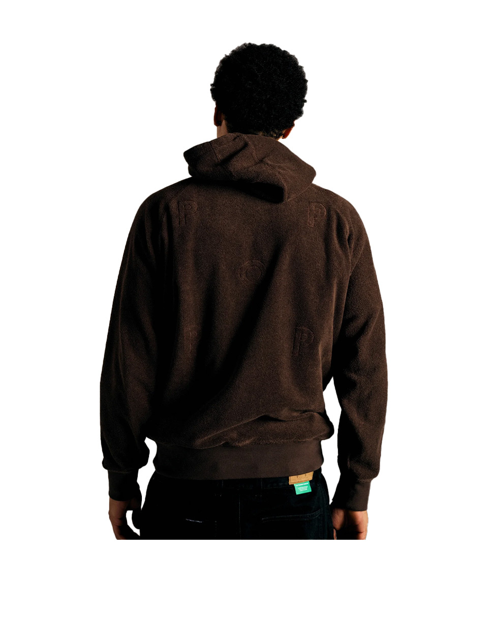 POP Trading Company Outlined Logo Hooded Terry Sweat Delicioso