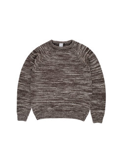 POP Trading Company Knitted Melange Logo Crewneck Delicioso Off White