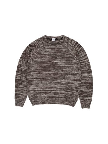 POP Trading Company Knitted Melange Logo Crewneck Delicioso Off White