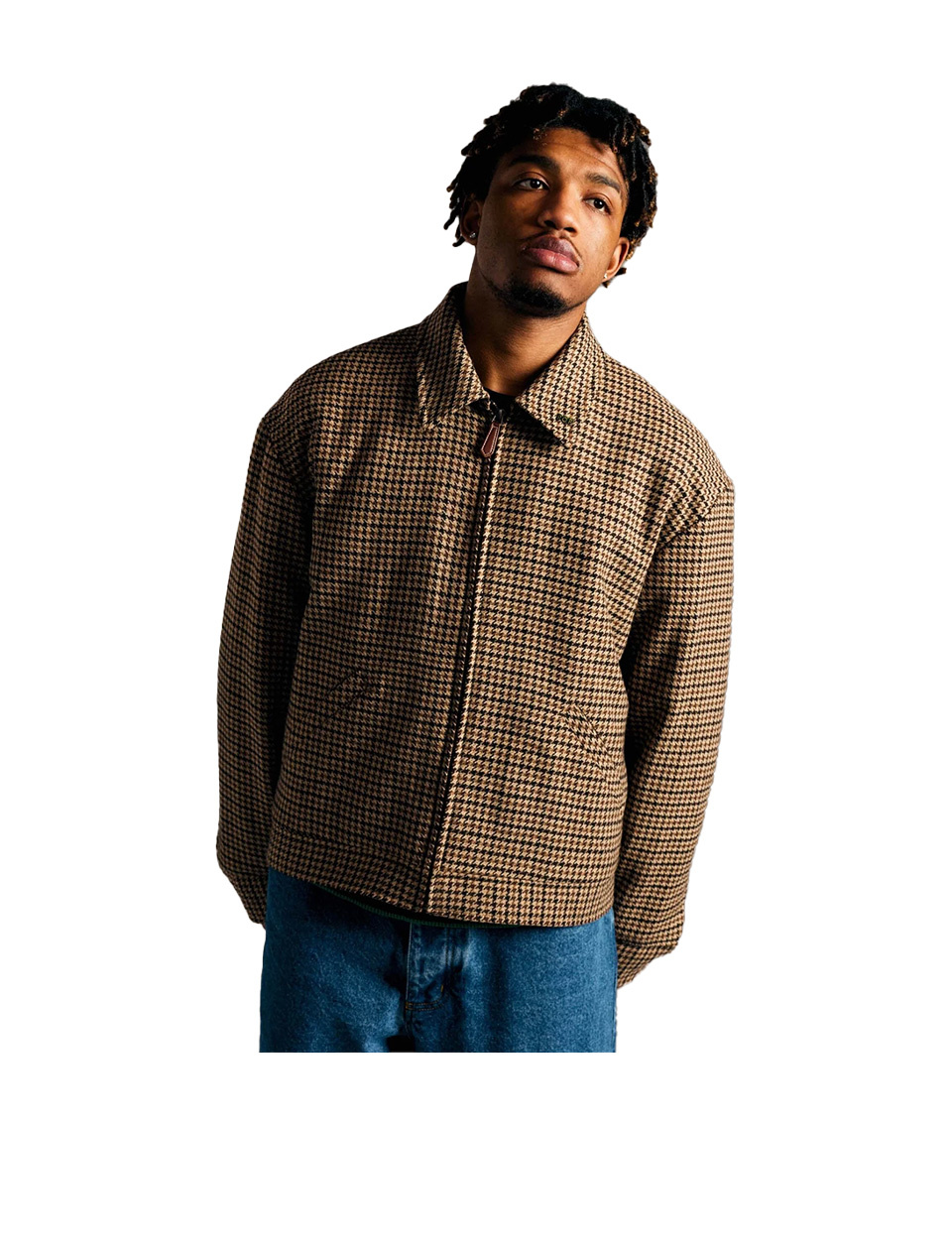 POP Trading Company Harrington Jacket Houndstooth