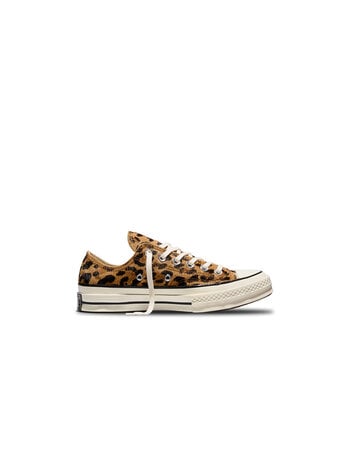 Converse Chuck 70 Low Leopard-Print Pony Hair Brown Honey Stick Egret