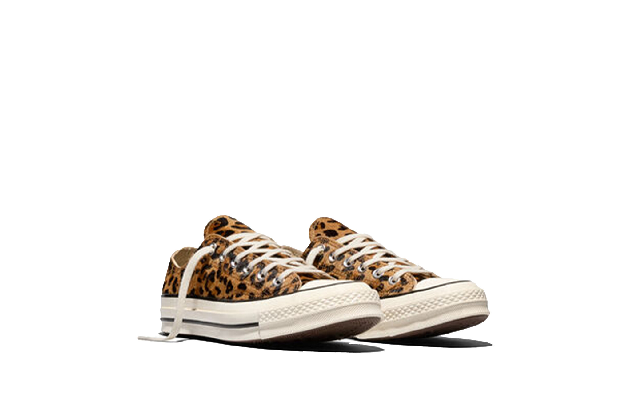 Converse Chuck 70 Low Leopard-Print Pony Hair Brown Honey Stick Egret