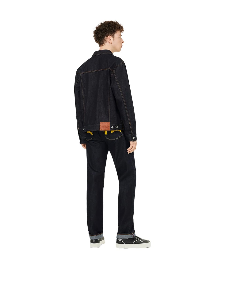 Evisu Ecru Seagull Print Relax Fit Denim Jacket
