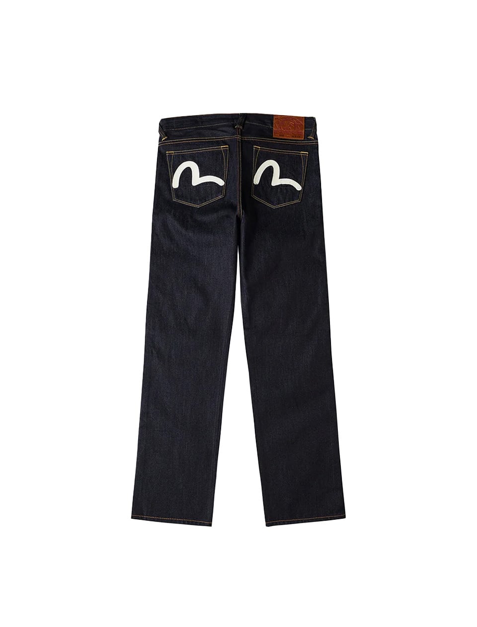 Evisu White Seagull Print Pockets Regular Fit Jeans