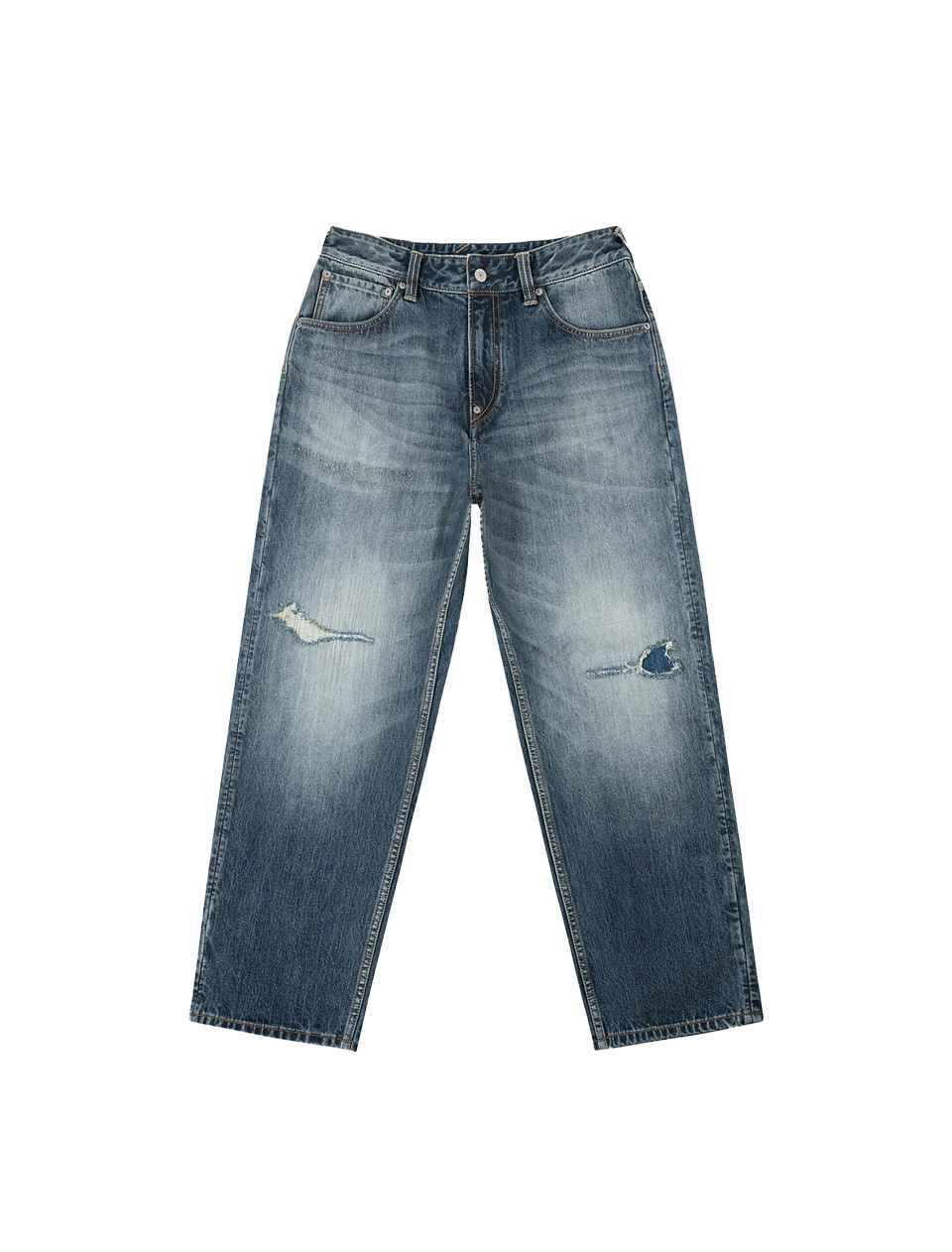 Evisu Pink Daicock Ripped Jeans