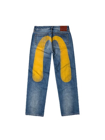 Evisu Yellow Daicock Print Regular Fit Jeans