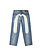 Evisu Ecru Daicock Print Loose Fit Jeans