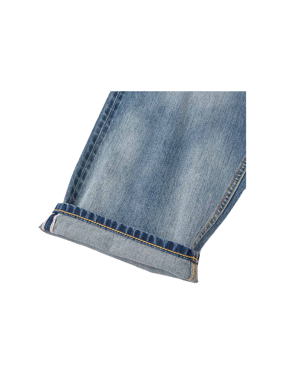 Evisu Ecru Daicock Print Loose Fit Jeans