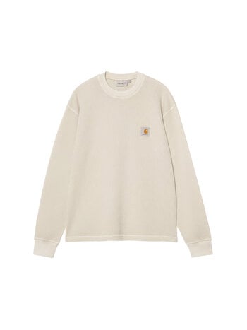 Carhartt WIP L/S Vista Waffle T-Shirt Fleur De Sel Garment Dyed