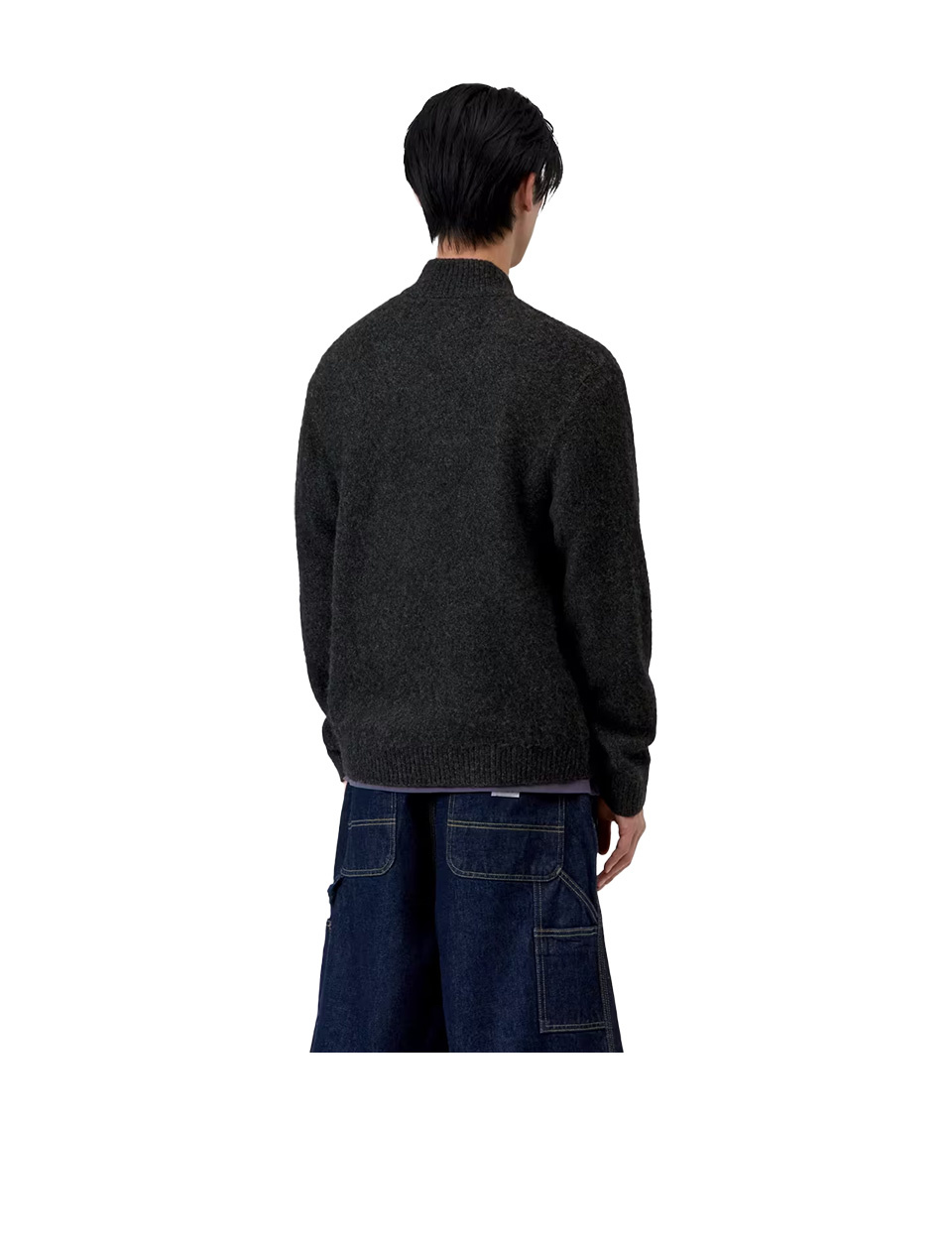 Carhartt WIP Curtis Sweater Jacket Tangled Black