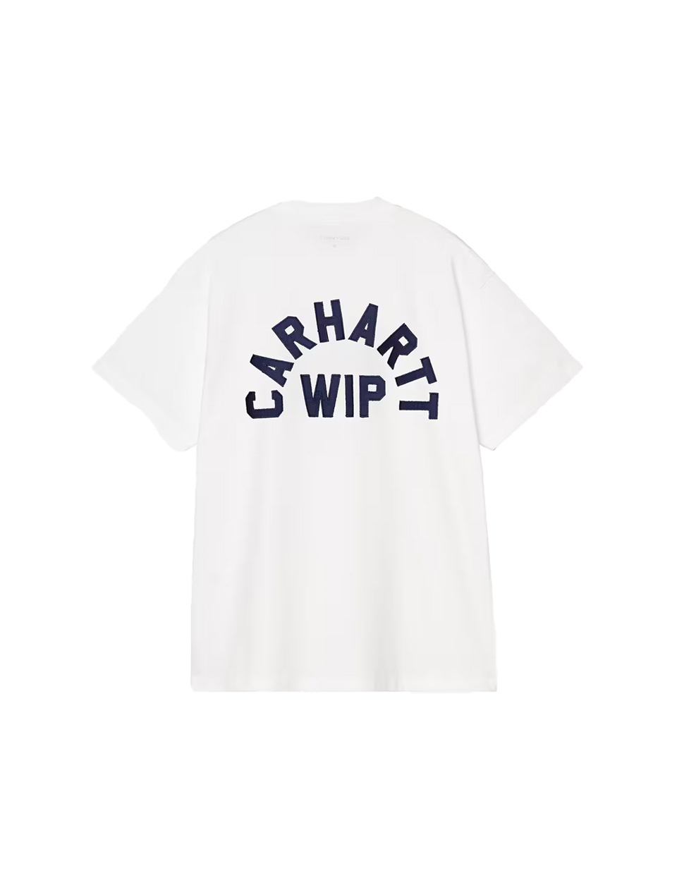 Carhartt WIP S/S Arch Script T-Shirt White Dark Navy