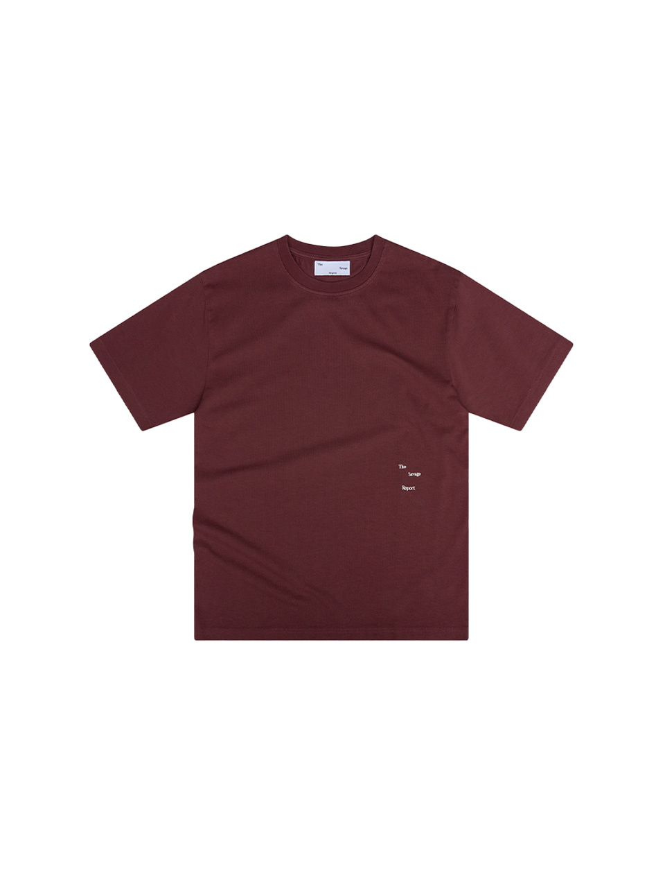 The Savage Report Logo Bar T-Shirt Red Mahogany