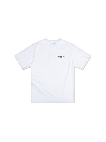 The Savage Report Little Man Sprayed Tee White
