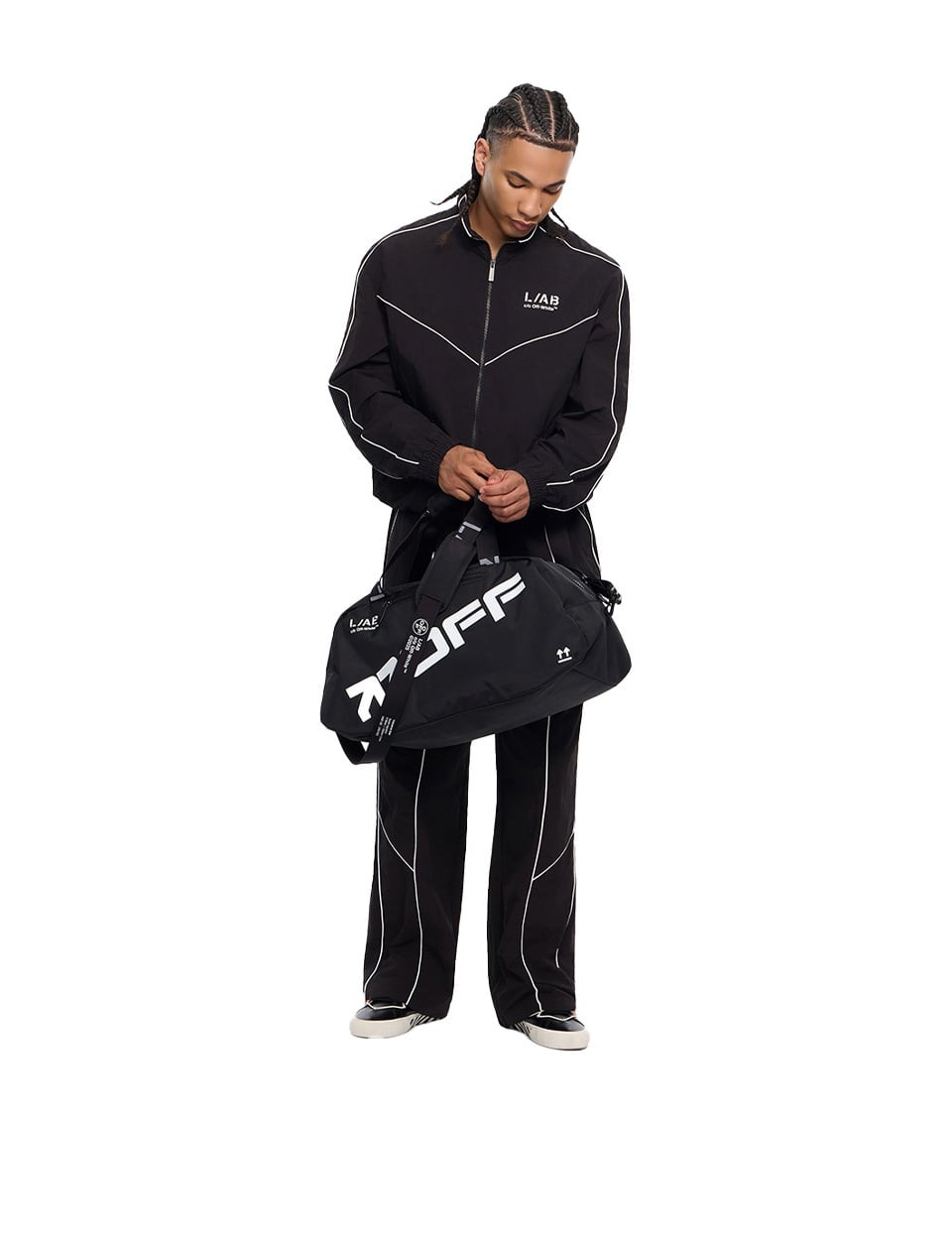 L/AB c/o Off-White Diagonal Track Jacket Black