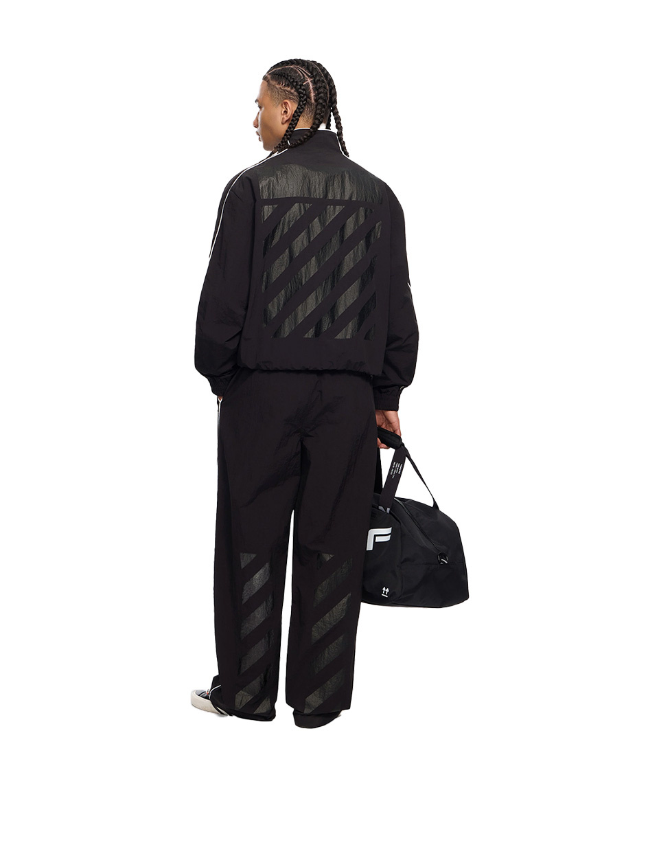 L/AB c/o Off-White Diagonal Track Jacket Black