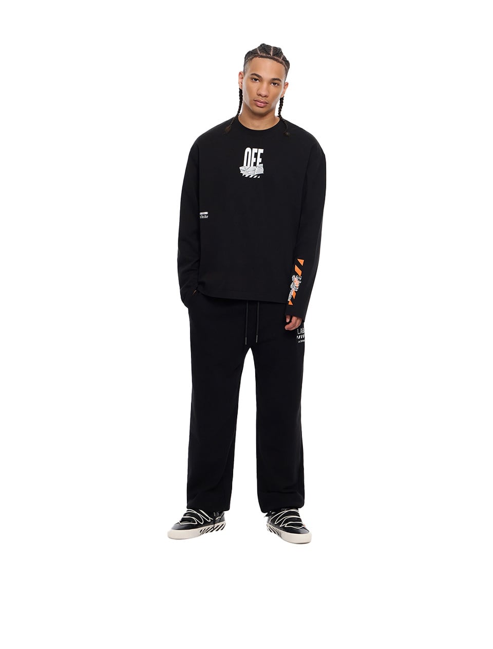 L/AB c/o Off-White Off Active Duct Tape L/S Tee Black