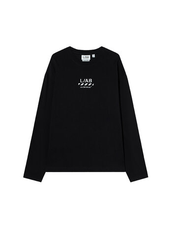 L/AB c/o Off-White Diagonal Long Sleeve Tee Black