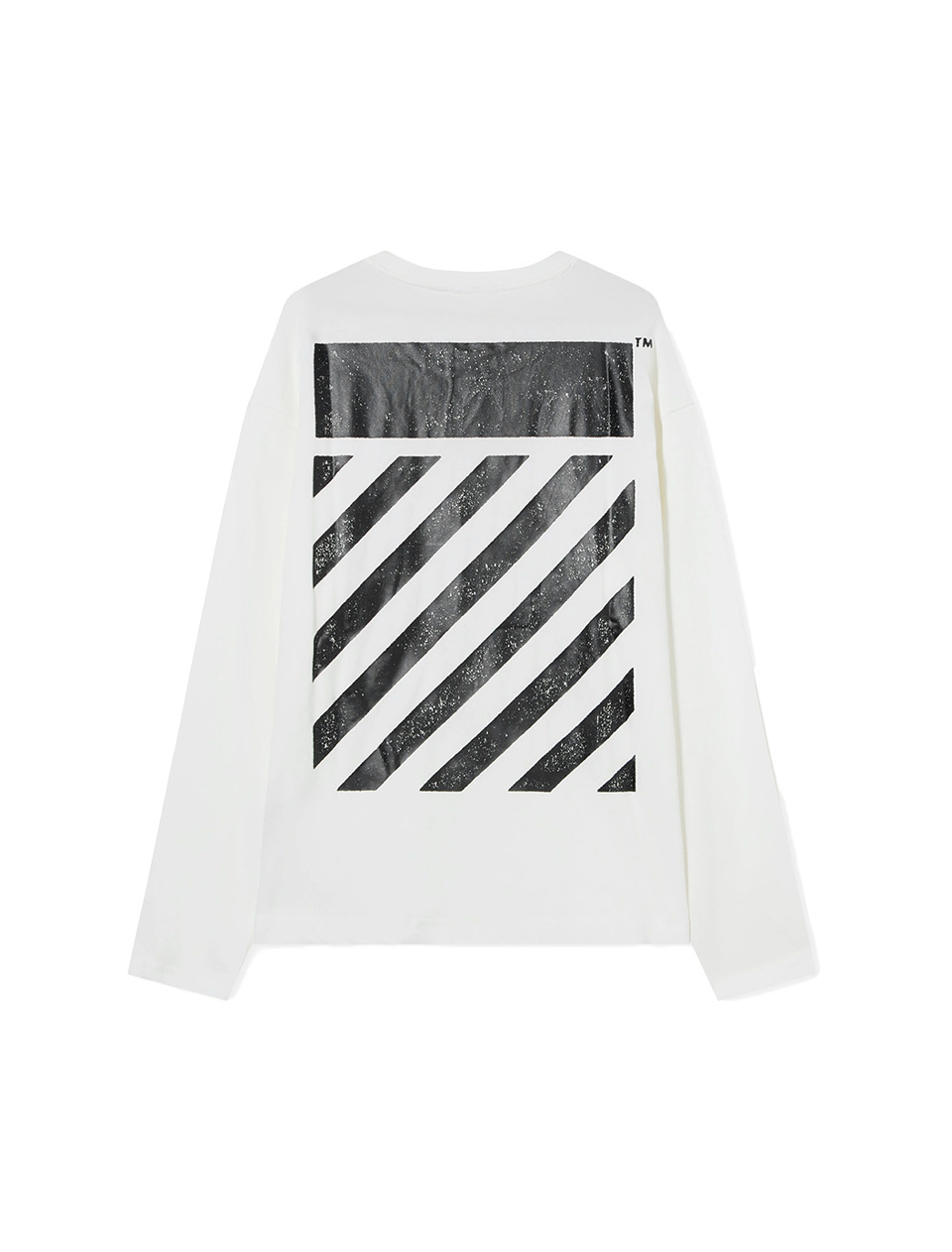 L/AB c/o Off-White Diagonal Long Sleeve Tee White