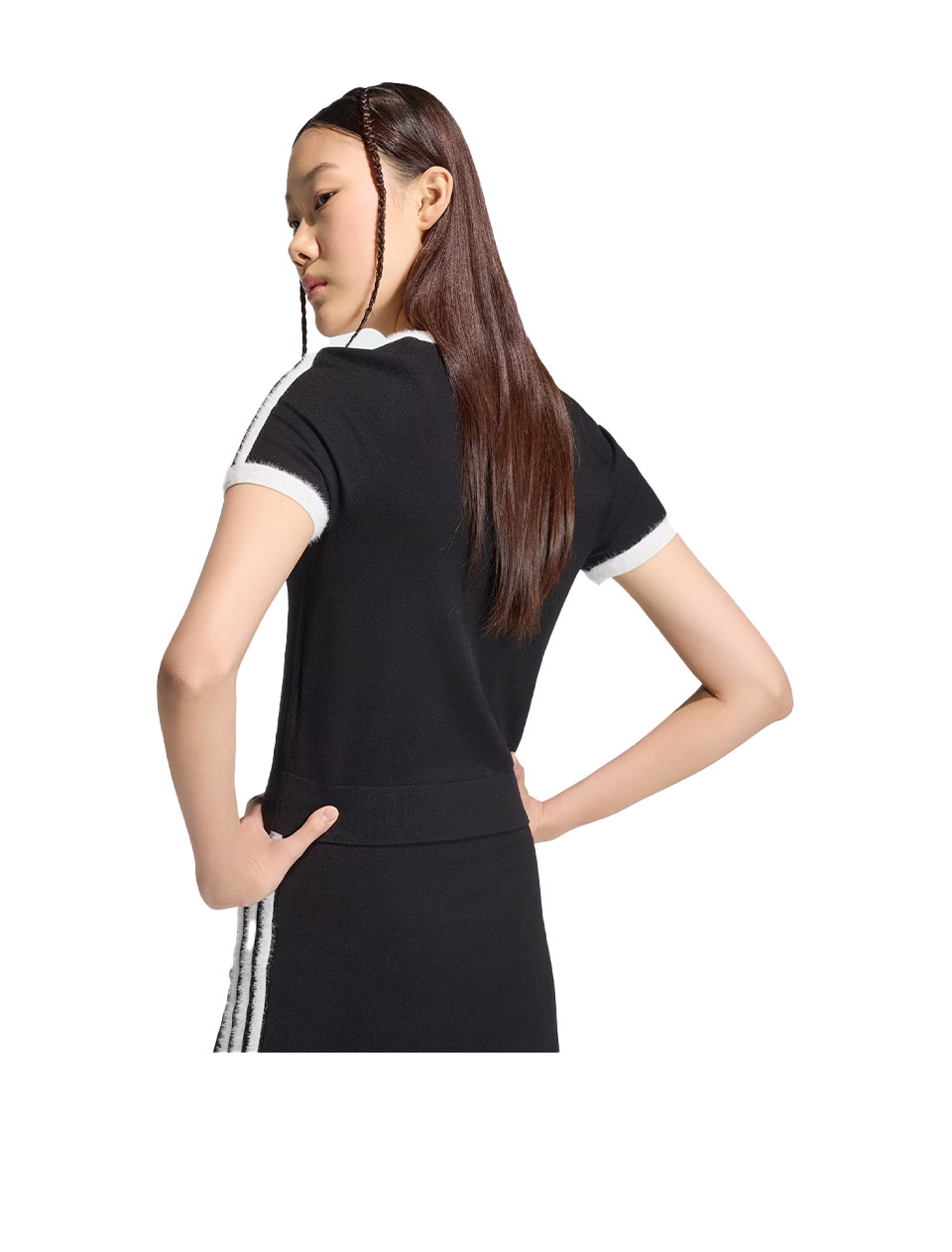 Adidas Knitted T-Shirt Black White