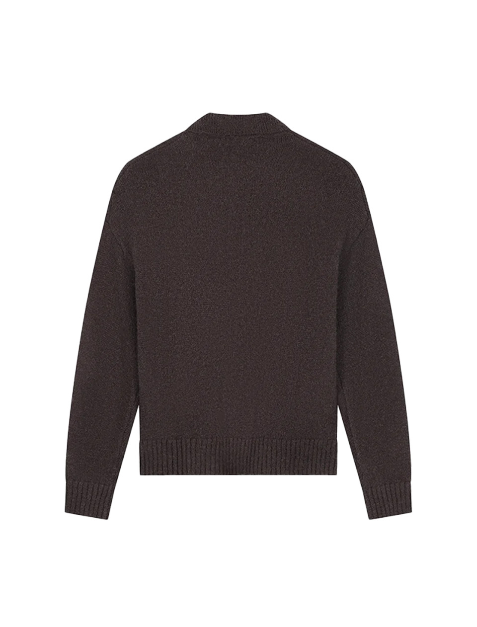 OLAF Oversized Knitted Polo Chocolate Plum