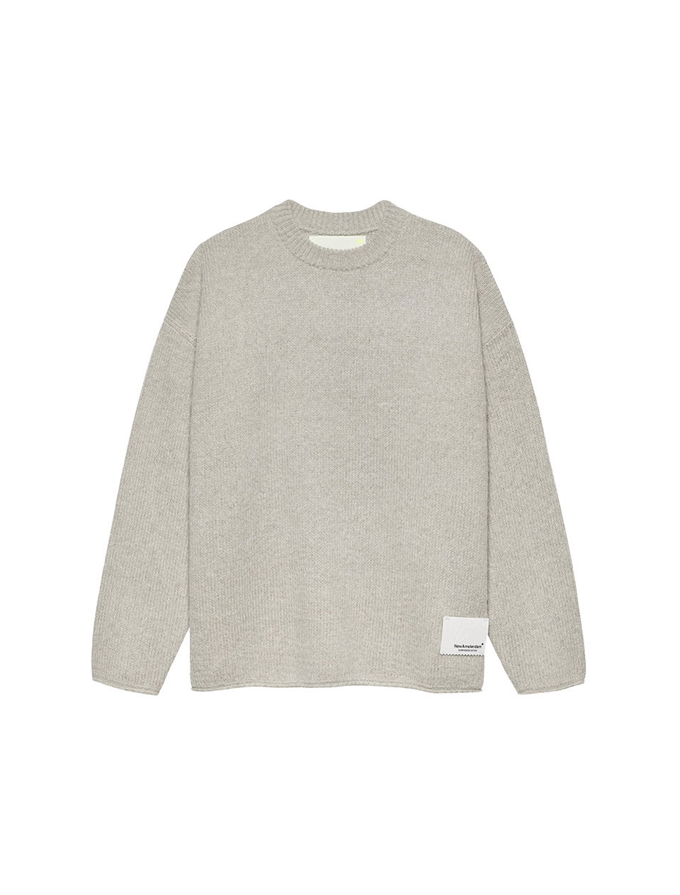 New Amsterdam Surf Association Knitted Stamp Crewneck Grey Melange