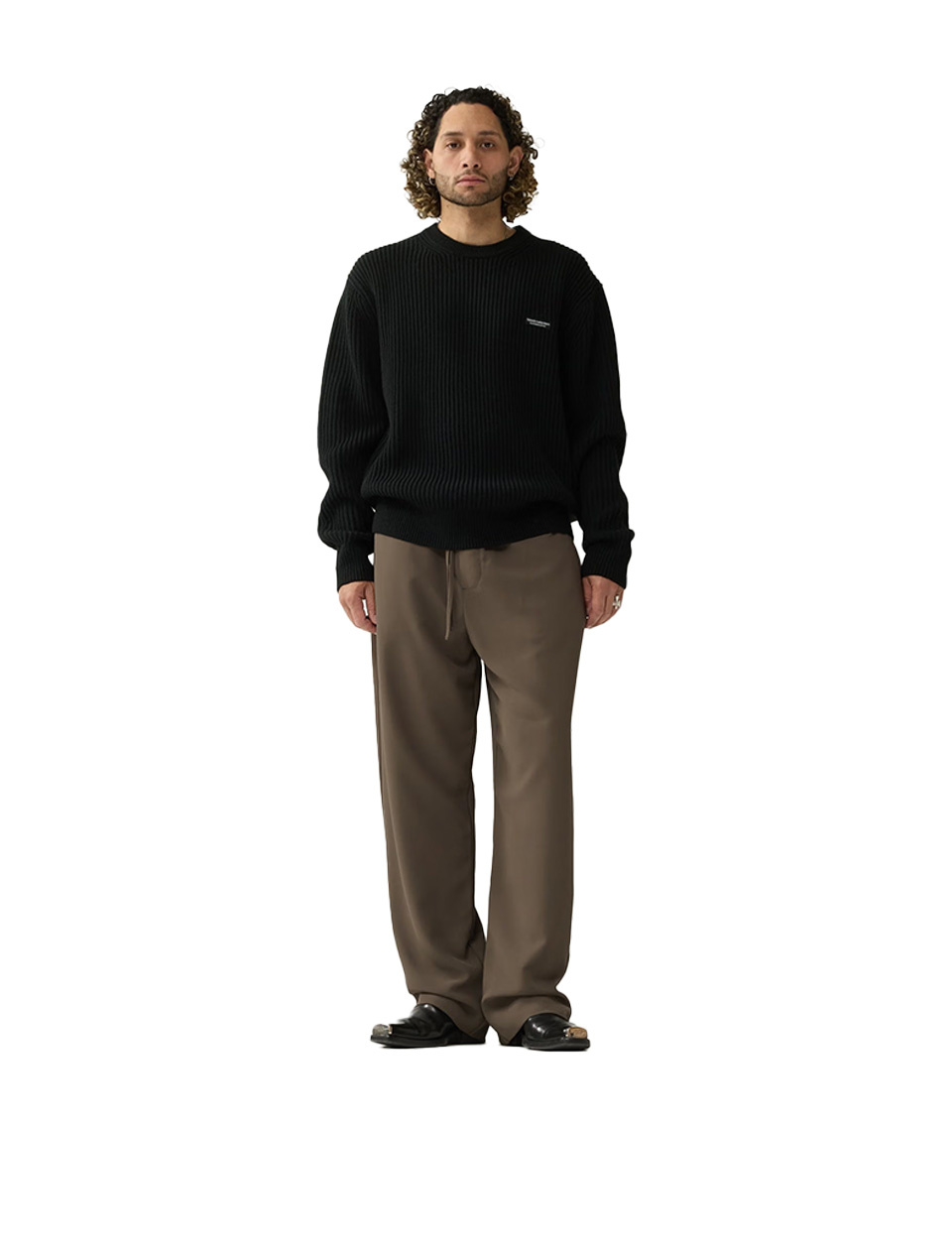 New Amsterdam Surf Association Knitted Crewneck Black