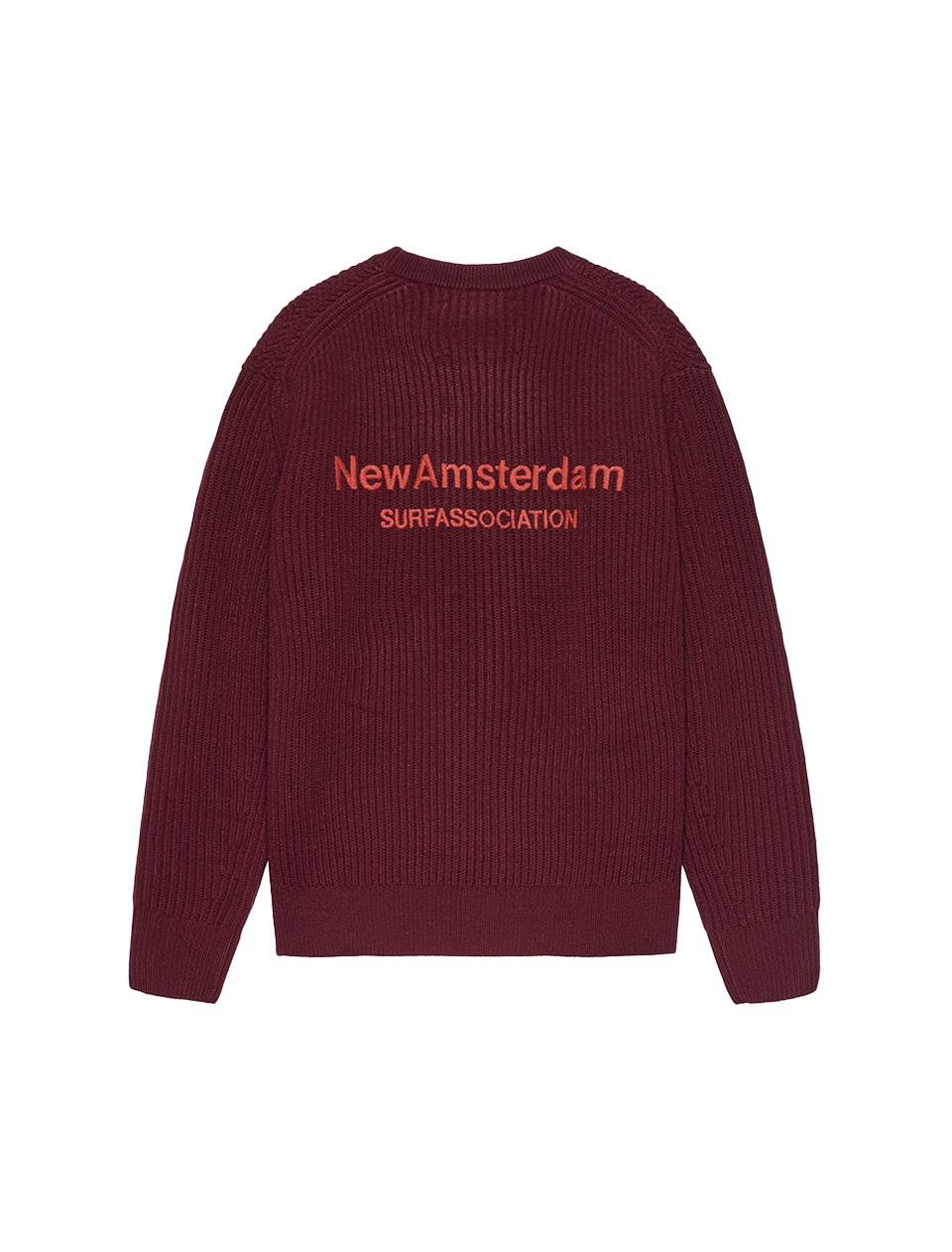 New Amsterdam Surf Association Knitted Crewneck Burgendy