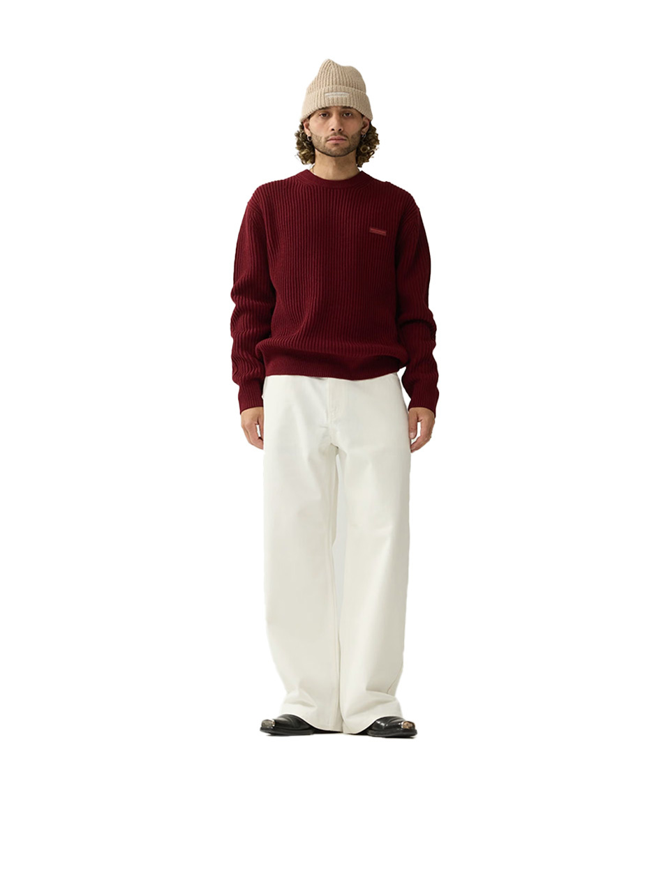 New Amsterdam Surf Association Knitted Crewneck Burgendy