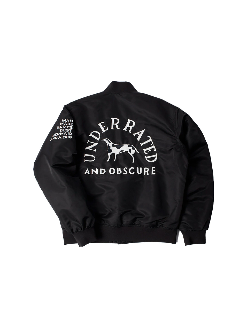 By Parra Club Not 1977 Satin Bomber Jacket Black