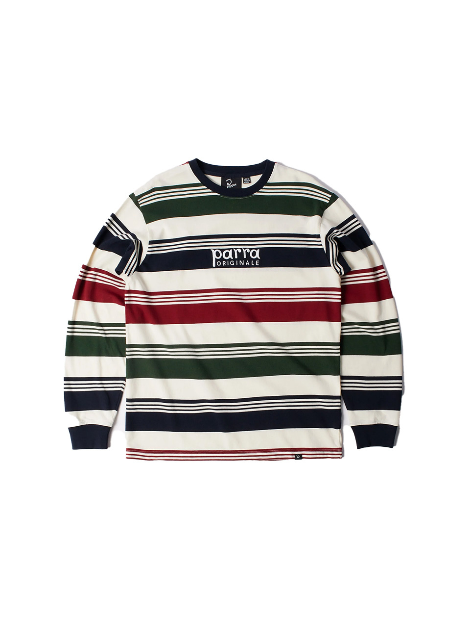 By Parra Original Stripe Long Sleeve T-Shirt Pine Green