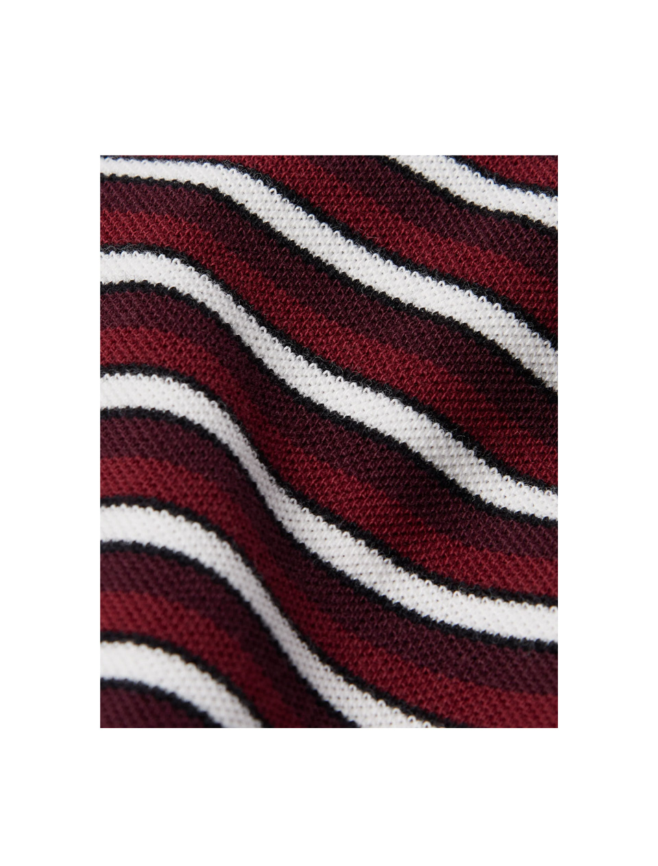 By Parra Tripped Stripes Pique Long Sleeve T-Shirt Dark Red