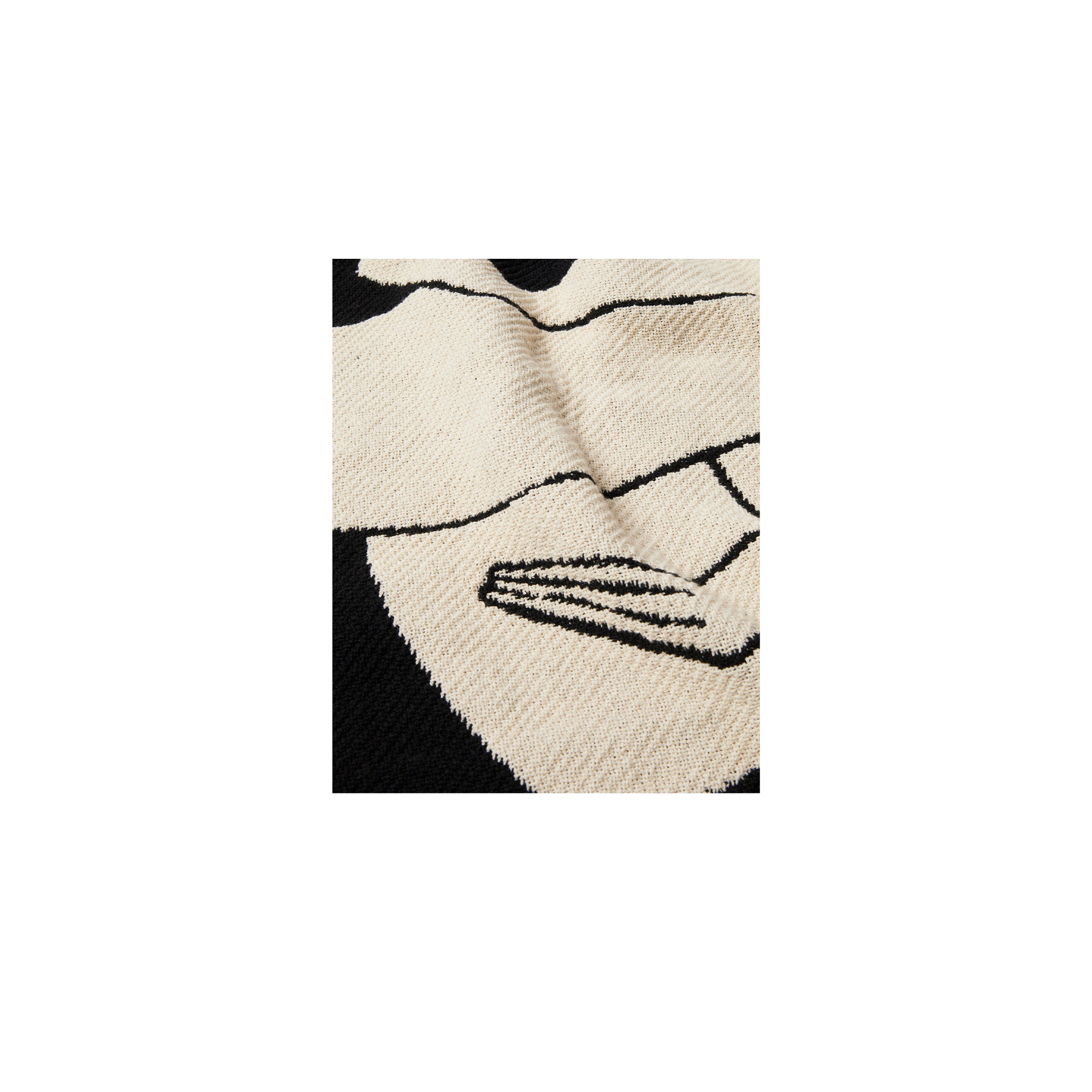 By Parra Waiting For You Throw Blanket Black