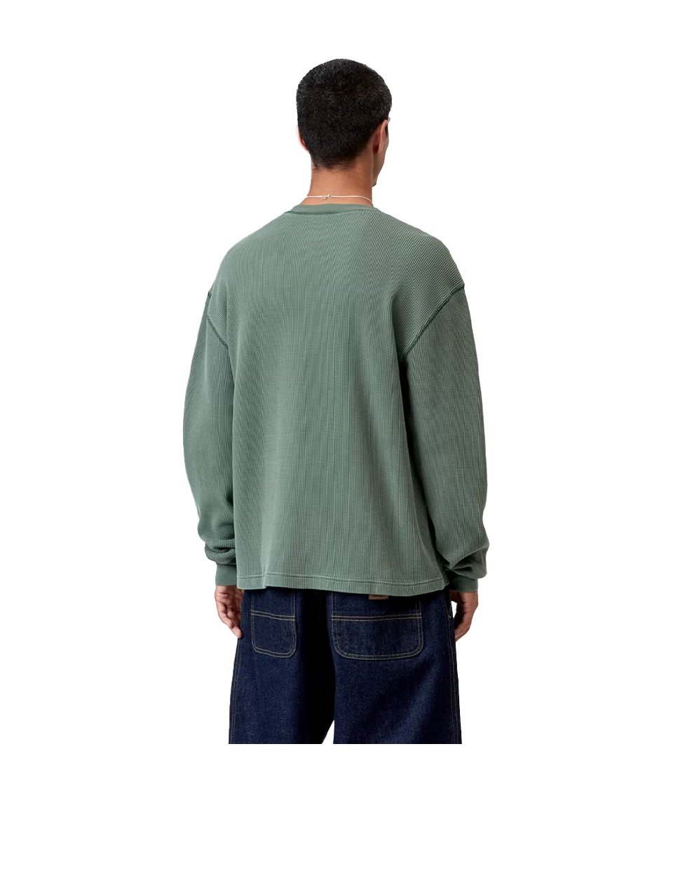 Carhartt WIP L/S Vista Waffle T-Shirt Dark Scarab Garment Dyed