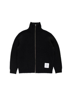 POP Trading Company Knitted Full Zip Black