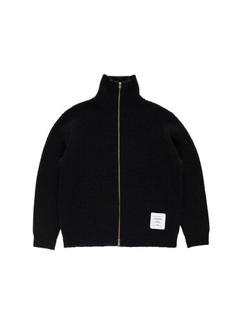 POP Trading Company Knitted Full Zip Black