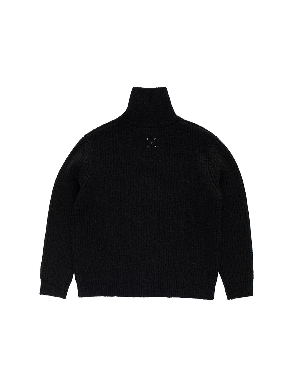 POP Trading Company Knitted Full Zip Black