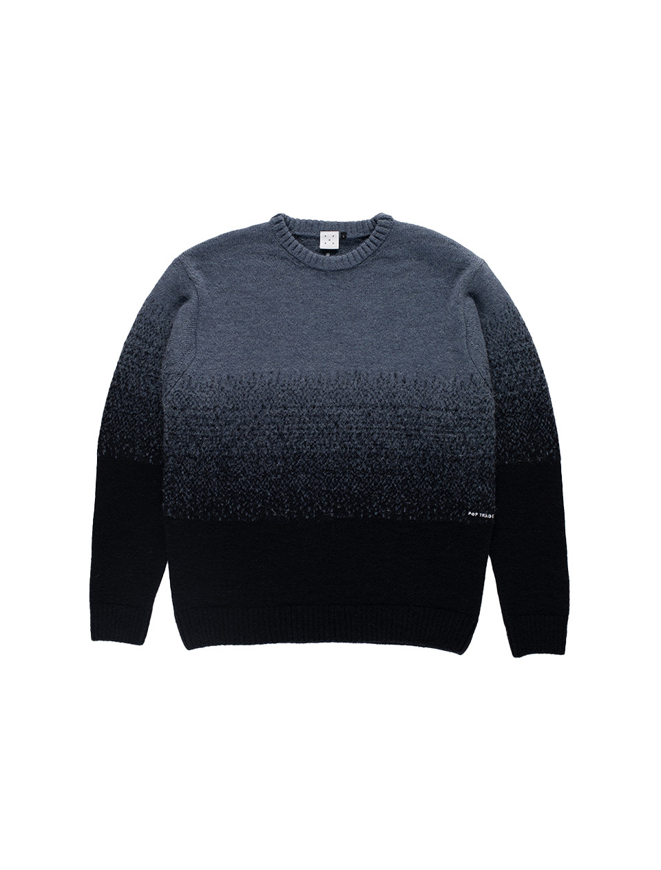 POP Trading Company Knitted Gradient Crewneck Tradewinds Navy