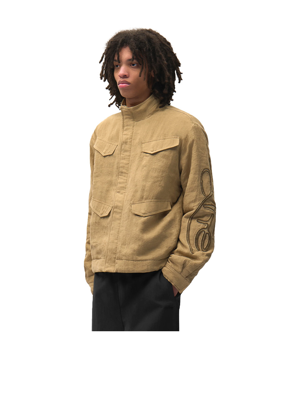 Arte Antwerp Swirl Utility Jacket Brown