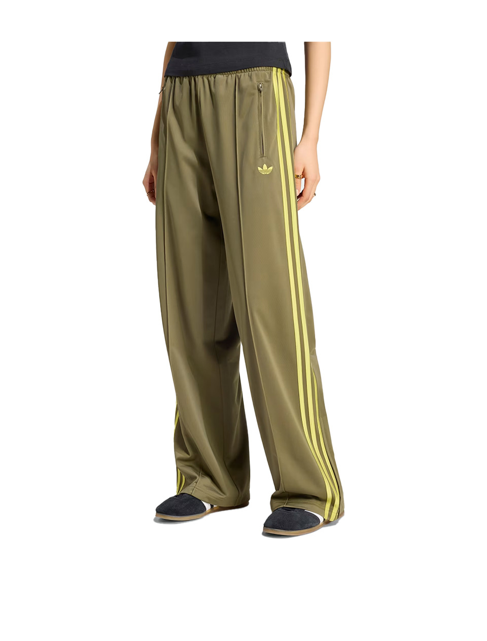 Adidas Firebird Loose Fit Trackpants Olive Strata Preloved Lime