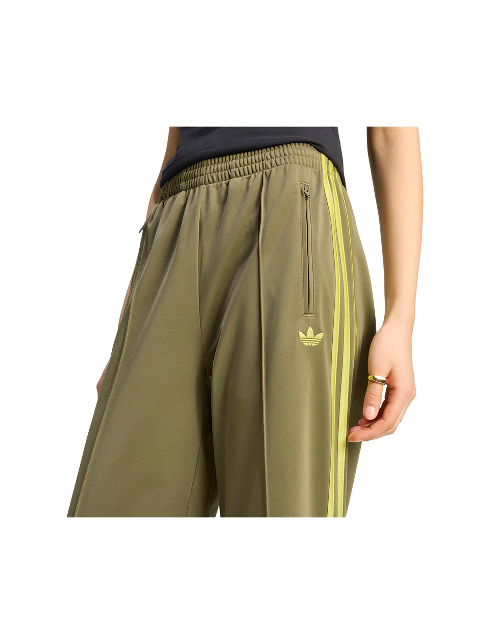 Adidas Firebird Loose Fit Trackpants Olive Strata Preloved Lime
