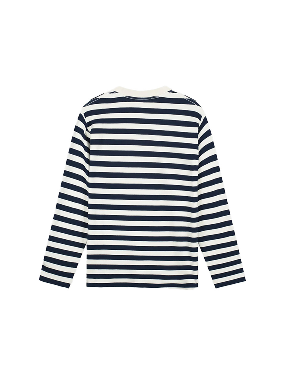 OLAF Stripe Sans LS Tee White Blue