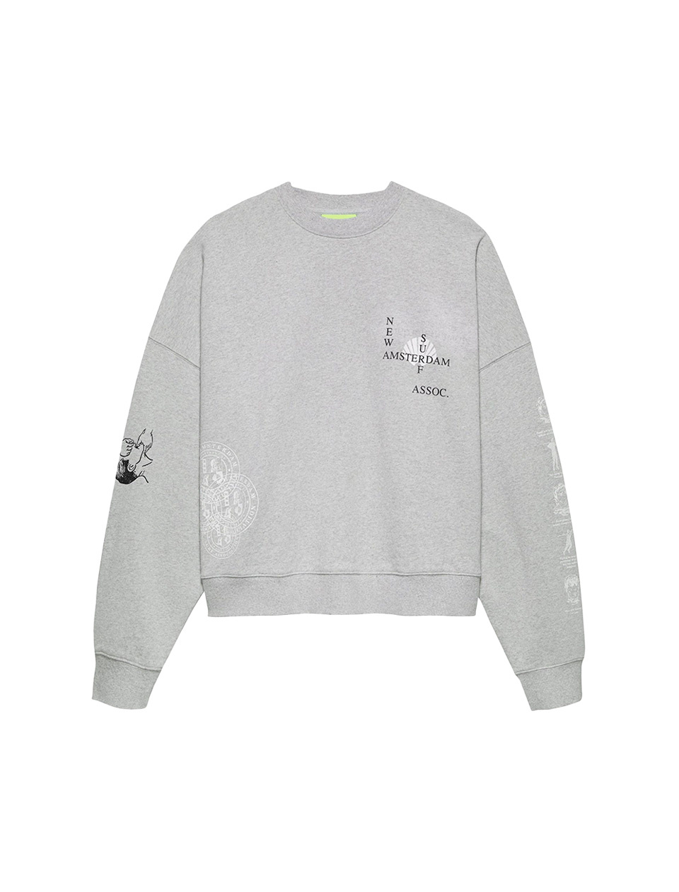 New Amsterdam Surf Association Knocked Crewneck Grey Melange