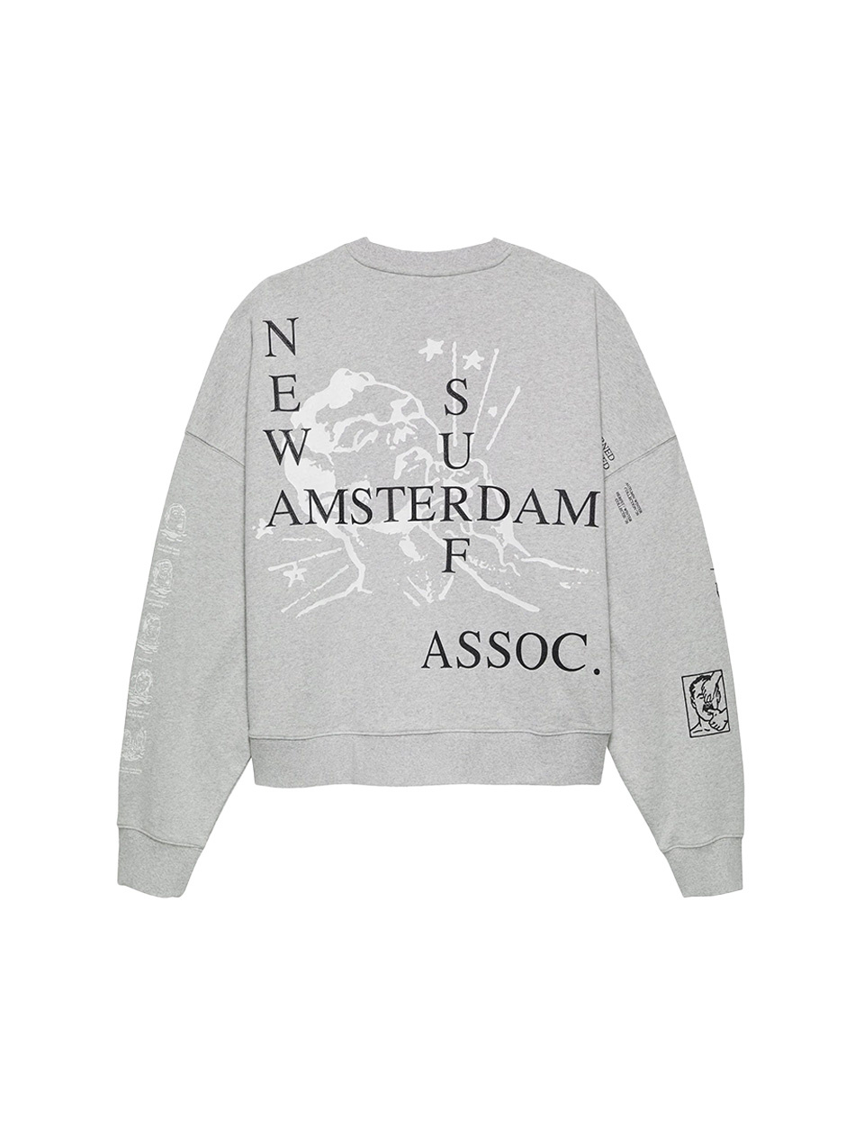 New Amsterdam Surf Association Knocked Crewneck Grey Melange