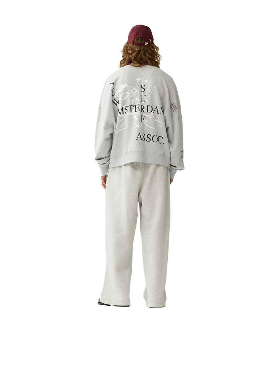 New Amsterdam Surf Association Knocked Crewneck Grey Melange