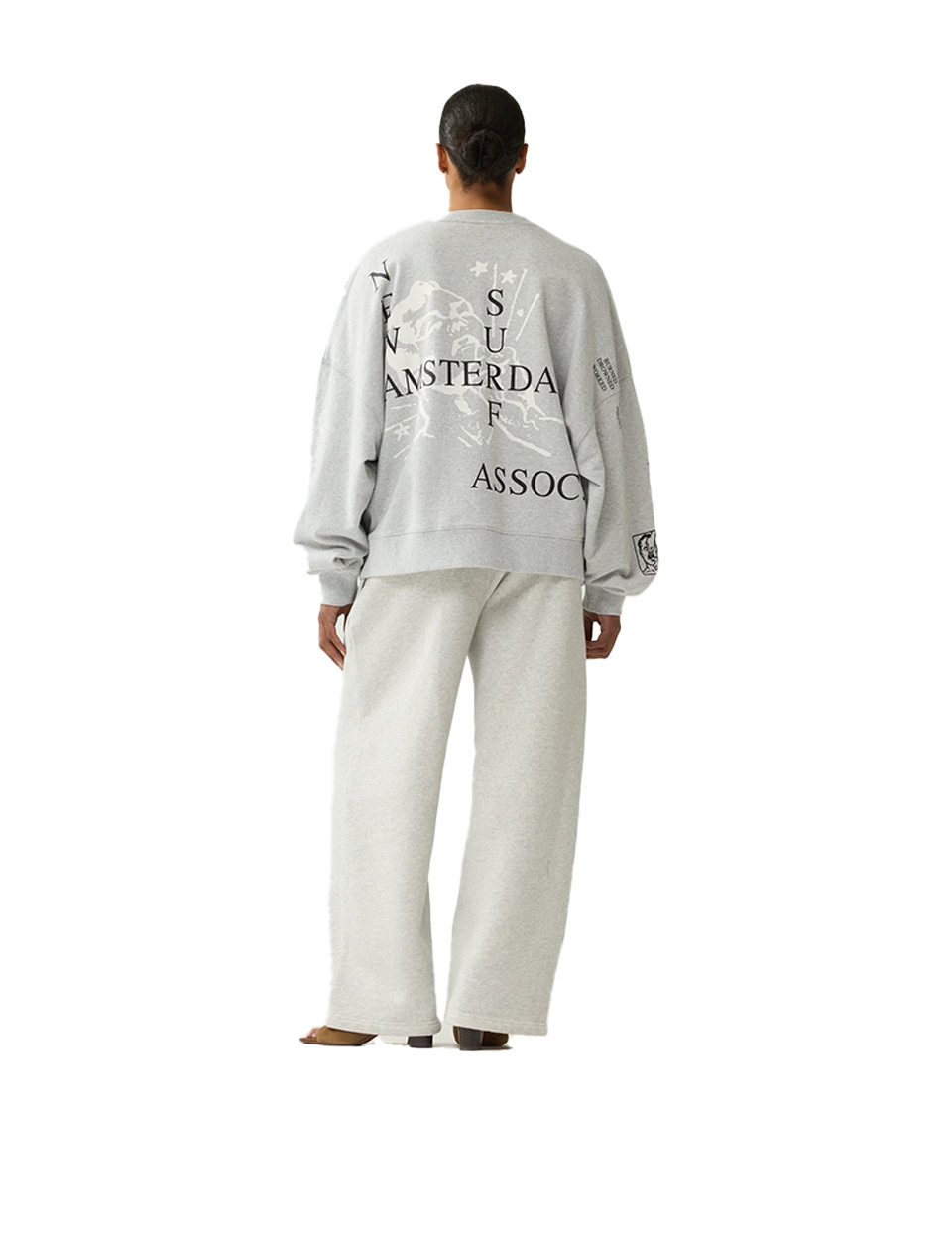 New Amsterdam Surf Association Knocked Crewneck Grey Melange