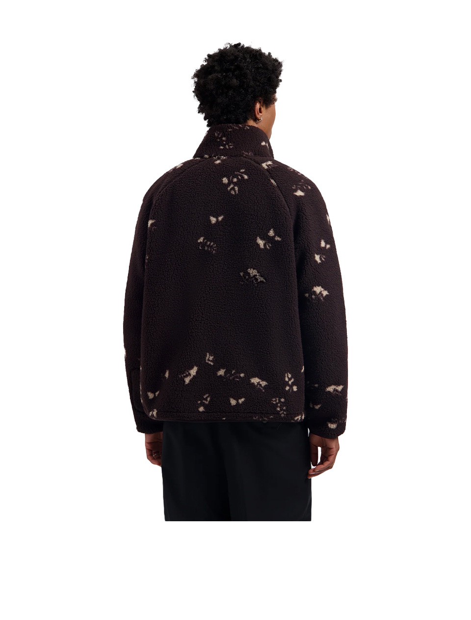 OLAF Flower AOP Fleece Jacket Chocolate Plum